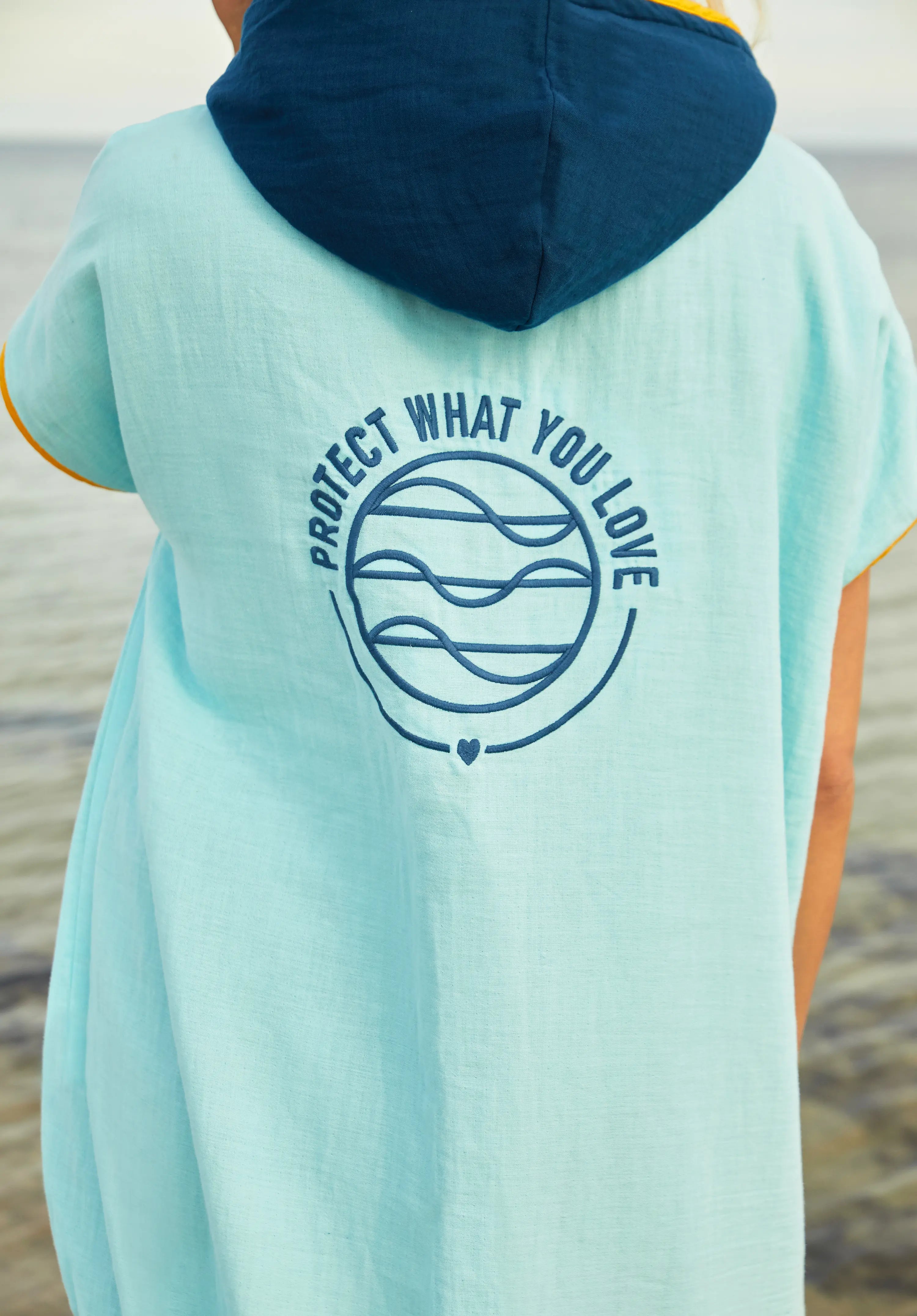 BLU WILD | Poncho reversible Bicolor