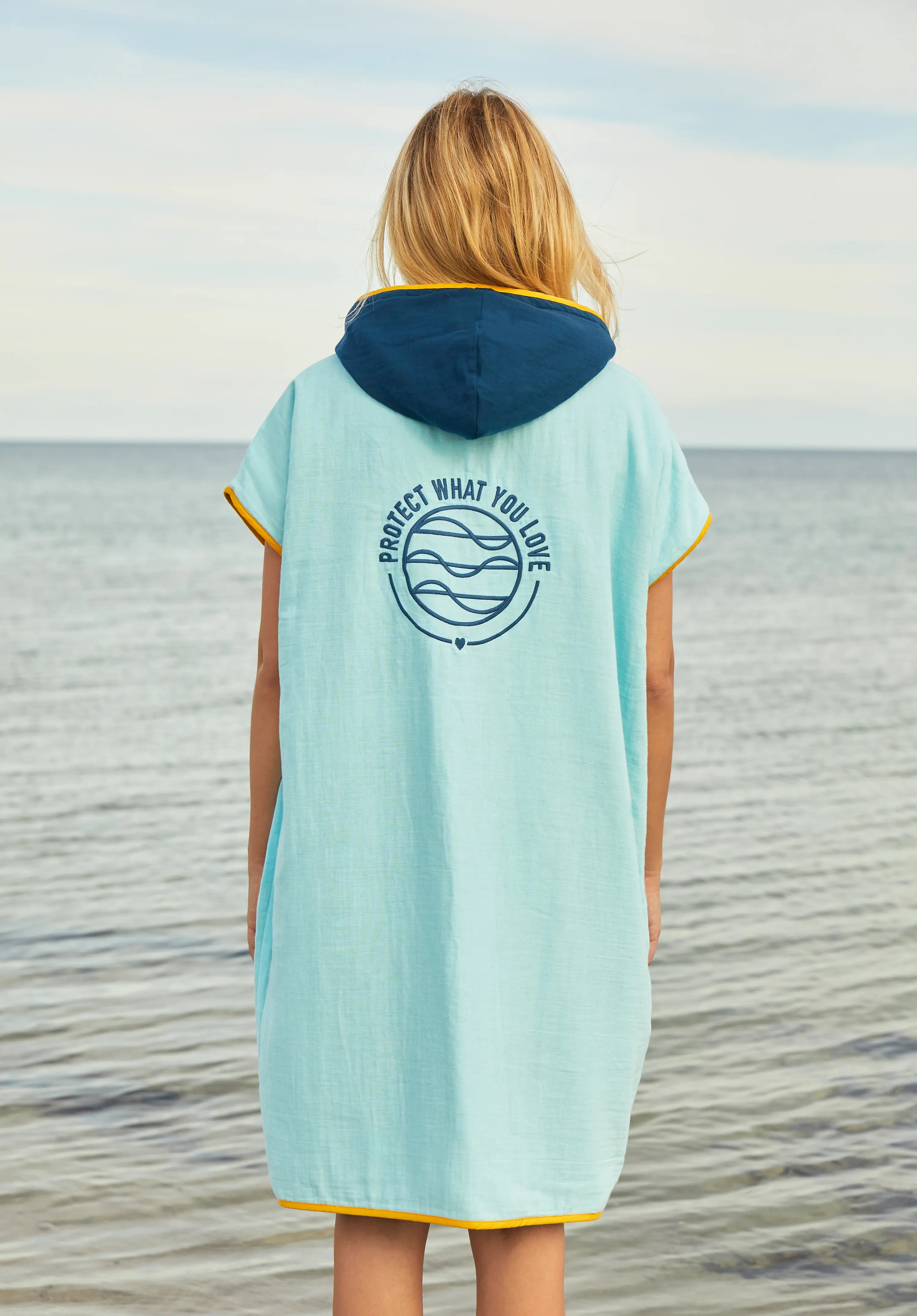 BLU WILD | Poncho reversible Bicolor