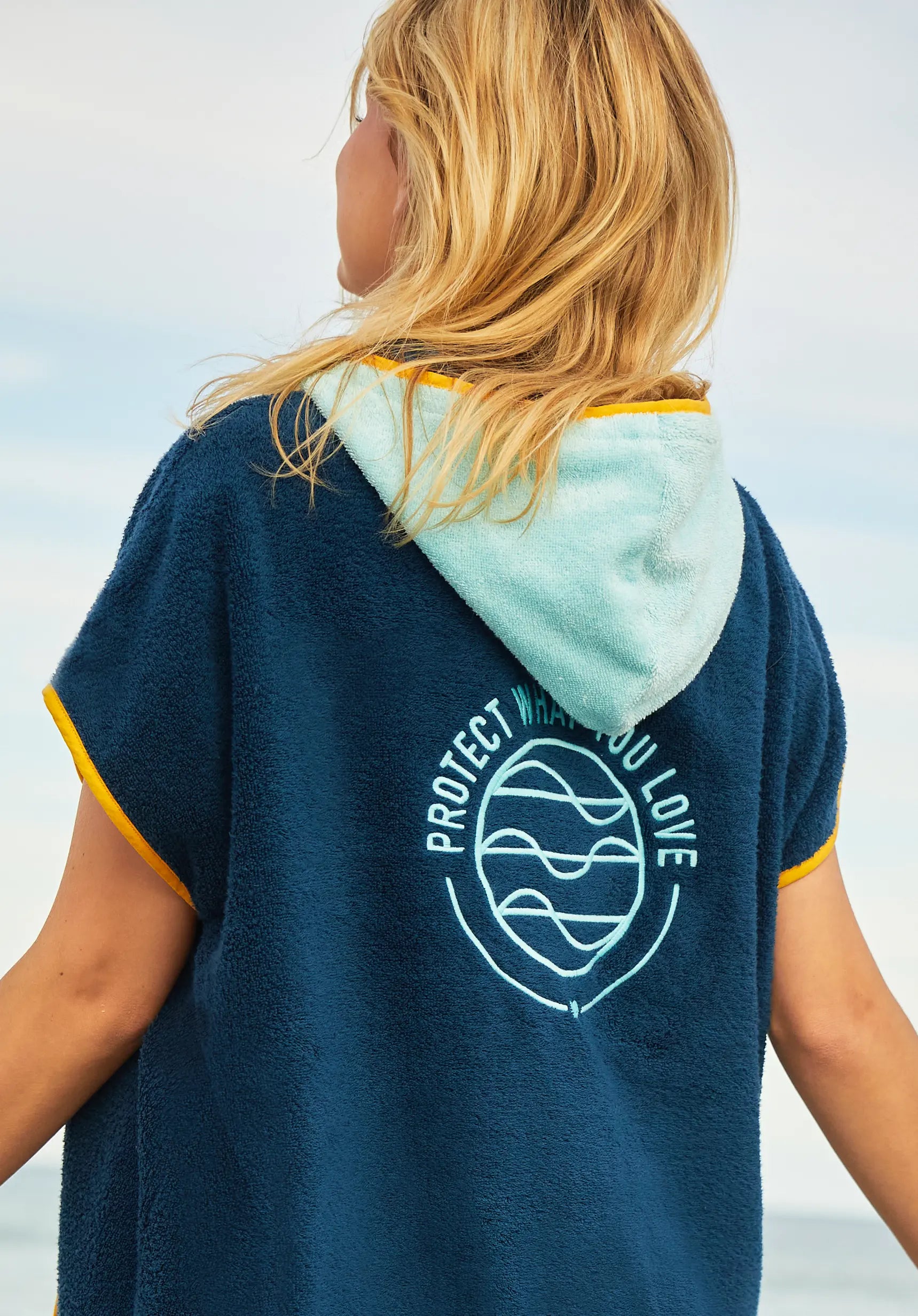 BLU WILD | Poncho reversible Bicolor